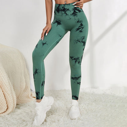 High Waisted Seamless Tie Dye Yoga Leggings for Women Sculpting Tummy Control and for Fitness and Fashion