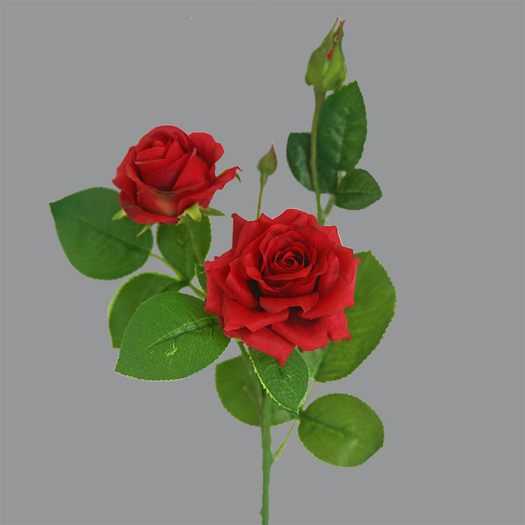 Luxurious Touch - Moisturizing Faux Rose Flower Arrangement for Elegant Living Room and Dining Table Décor, Featuring Three-Tiered Realistic Roses