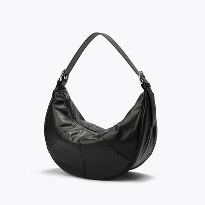 First Layer Cowhide Dumpling Bag and Casual High End Soft Cloud Crescent Bag with Large Capacity Genuine Leather Crossbody and Underarm Tote for Effortless Elegance