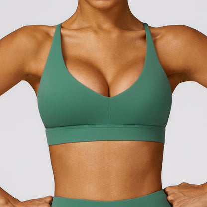 Soft Finish Yoga Bra for Women Shockproof Fitness Tank Top for Running and Gym Workouts Style 8552