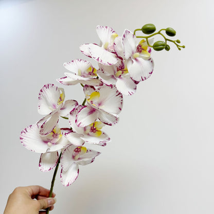 Stunning 9-Head Faux Phalaenopsis Orchid Plant for Elegant Living Room and Dining Table Décor – High-Quality Floor Arrangement for Wedding and Event Floral Arrangements