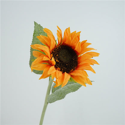 Realistic Single Stem Moisturizing Sunflower -  Soft Décor Floral Arrangement for Dining Table Display, Perfect Photo Prop for Any Occasion