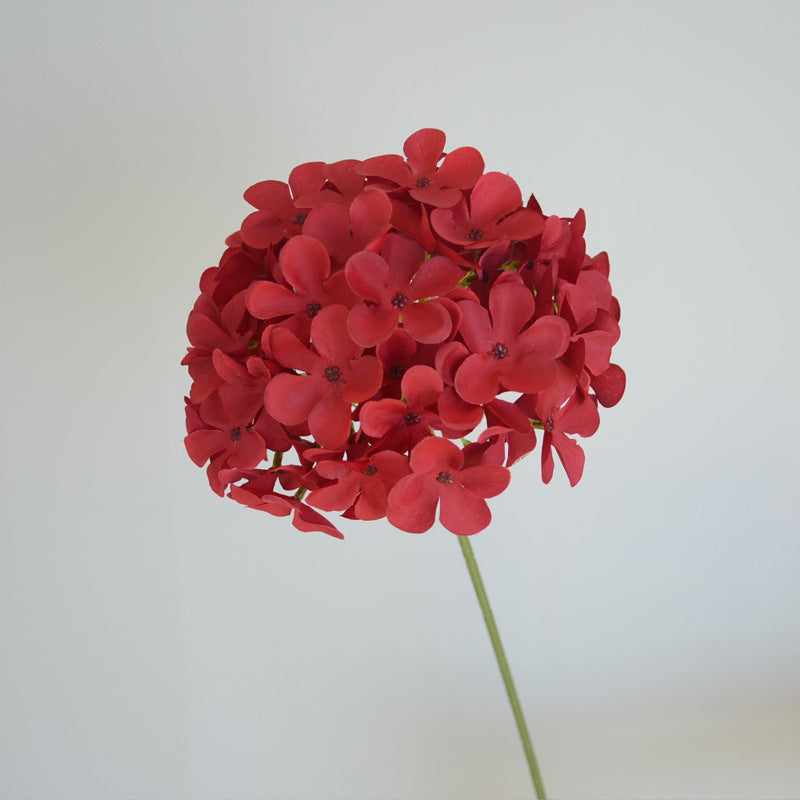 Single Stalk Hydrangea Lollipop Flower - Realistic Artificial Silk Flower for Wedding Decor, Stylish Aisle Decoration, and Home Living Room Arrangement