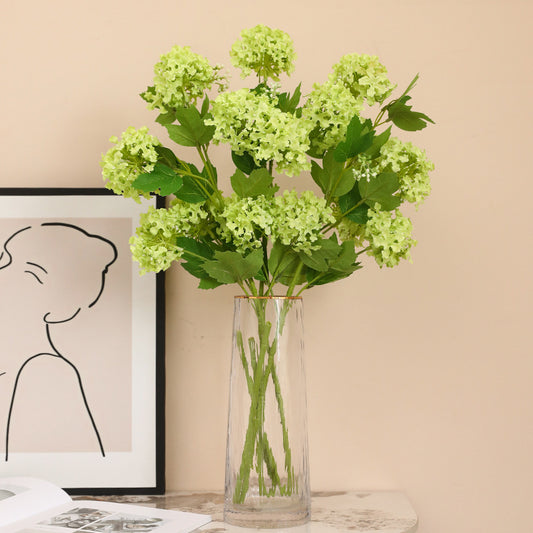 Realistic Single Stem 5-Head Hydrangea – Elegant Faux Floral Decoration for a Fresh, Nature-Inspired Home Style | Perfect for Showrooms and Living Spaces