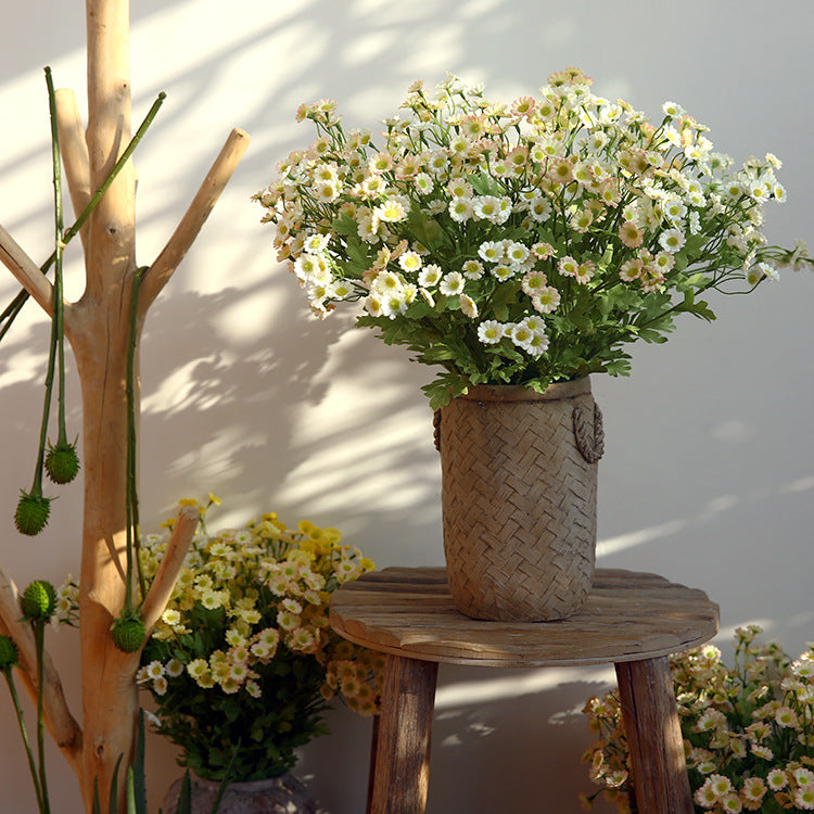 Single Stem Fresh Chamomile Artificial Flower - Charming Daisy Decor for Weddings, Home, and Garden Accents