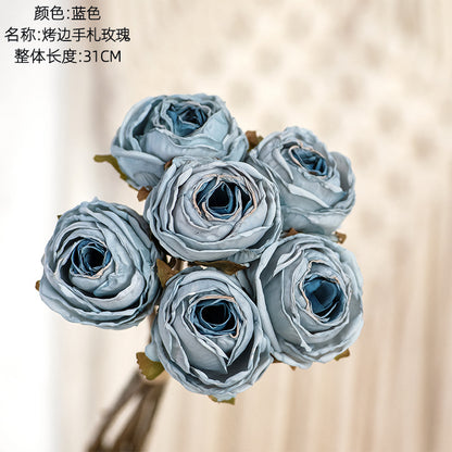 Elegant Faux Rose Bouquet for Weddings and Home Decor - Realistic Ins Style - Perfect for Celebrations and Event Styling - Model MW66786