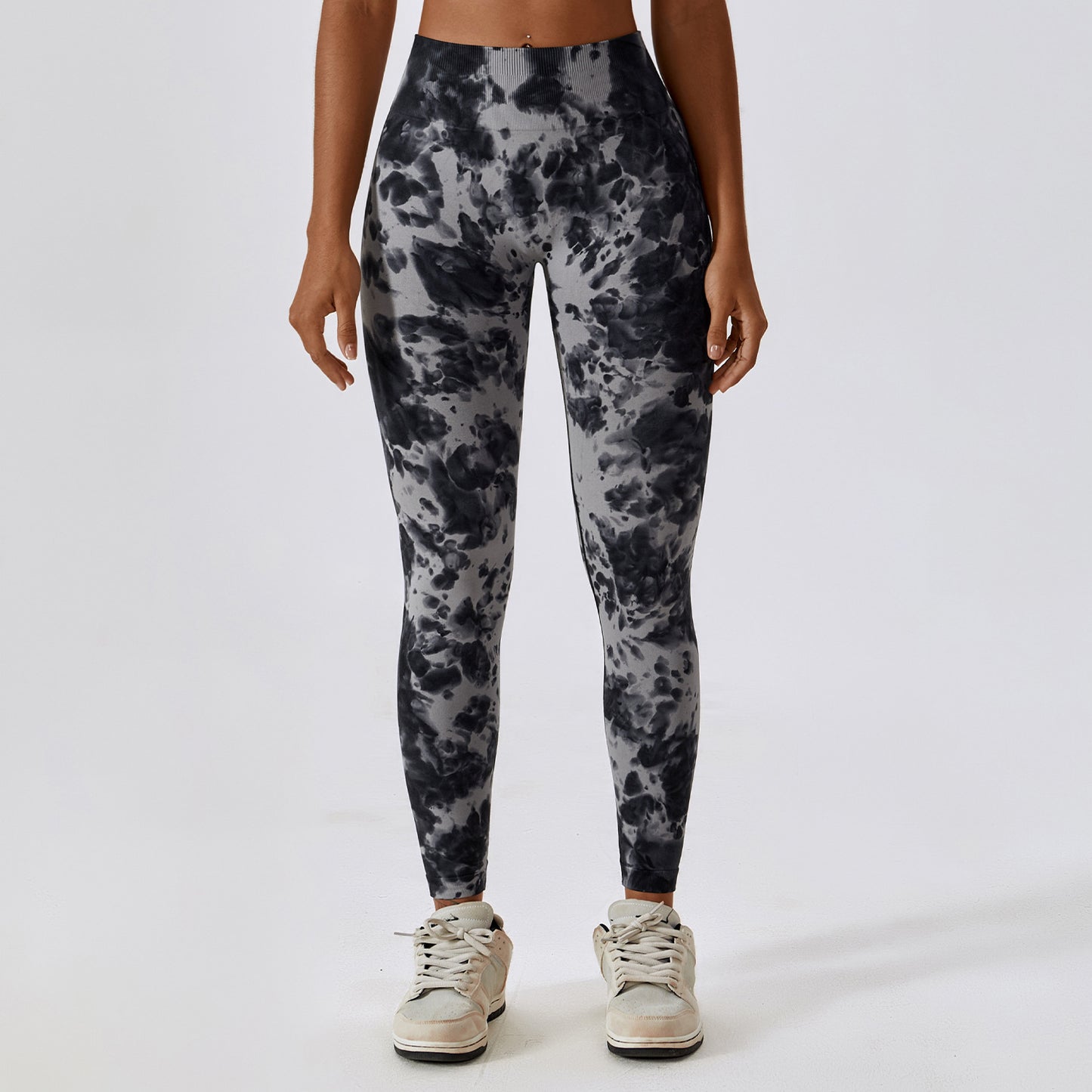 Seamless High Waisted Tie Dye Yoga Pants Peach Lifting Running Leggings for Comfort and Style