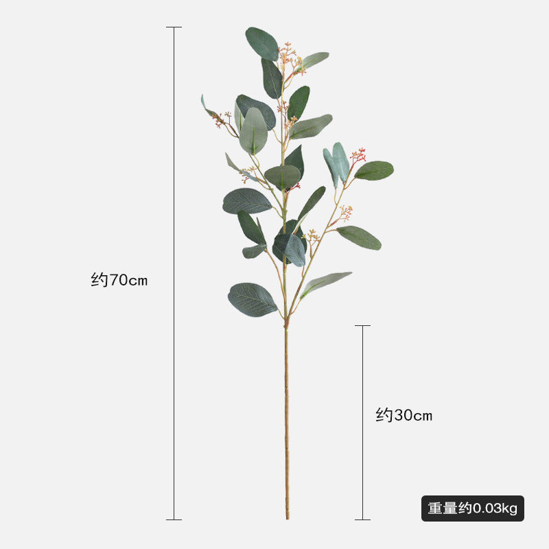 Lifelike Eucalyptus Faux Green Plant with Money Leaf Decor for Scandinavian Home - Ideal for Flower Arrangements and Interior Design