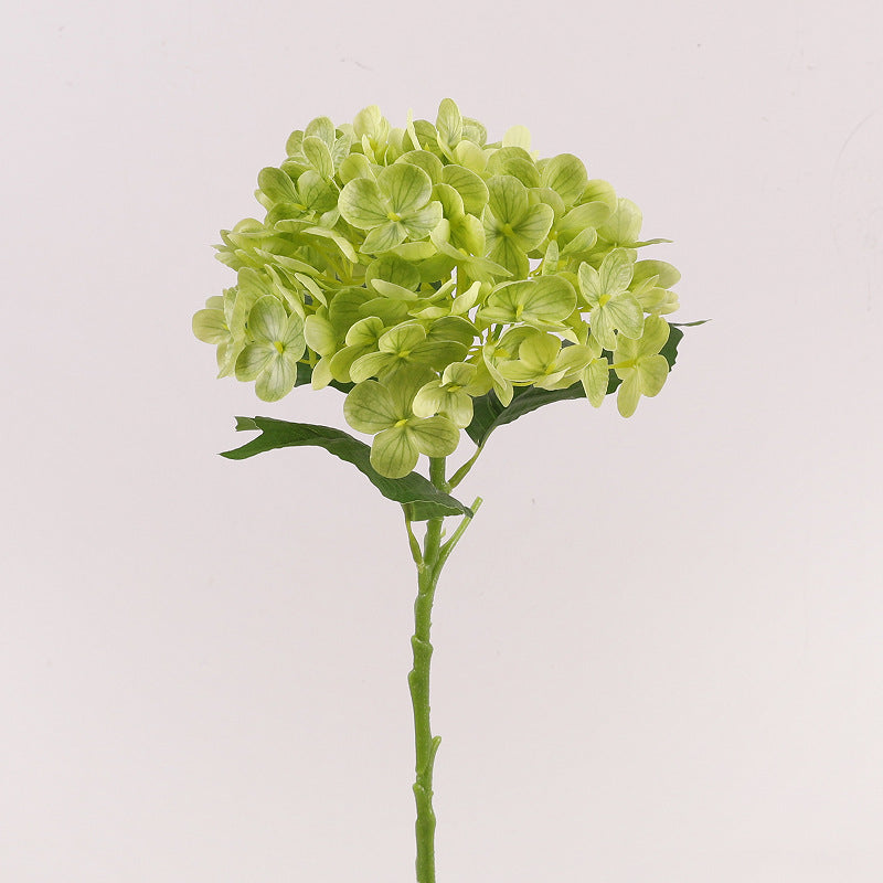 Realistic Small Branch Hand-Finished Hydrangea Stem - Elegant Faux Floral Arrangement for Home Decor, Photography Props, and Living Room Accents