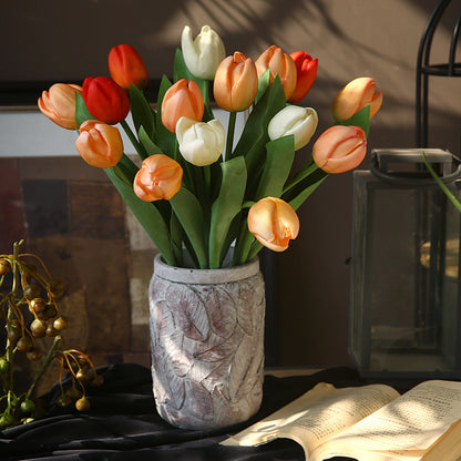 Elegant Artificial Tulip Flowers for Home Decor - Perfect for Tables, Cafes, and Photo Props - Lifelike Floral Arrangements to Brighten Any Space