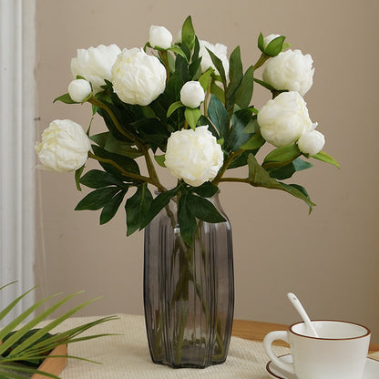 Stunning Miniature Double-Headed Faux Peony Flowers for Weddings and Home Decor – Lifelike Silk Floral Arrangements Perfect for Elegant Centerpieces and Soft Furnishings