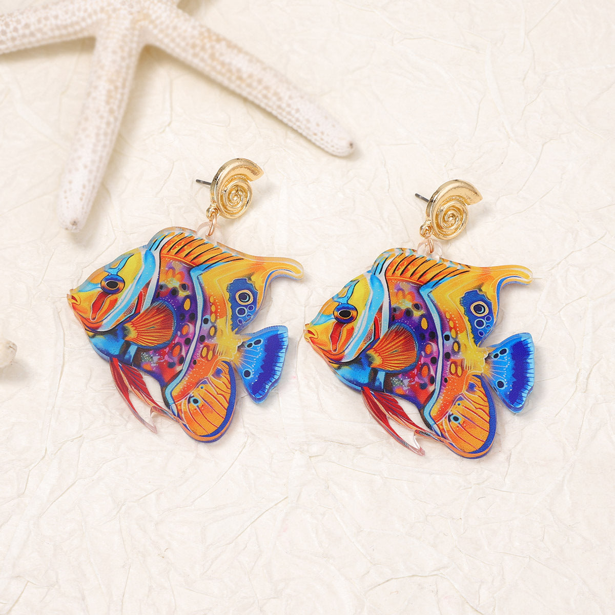 Quirky Minimalist Acrylic Ocean Animal Drop Earrings - Unique and Adorable Jewelry for Women