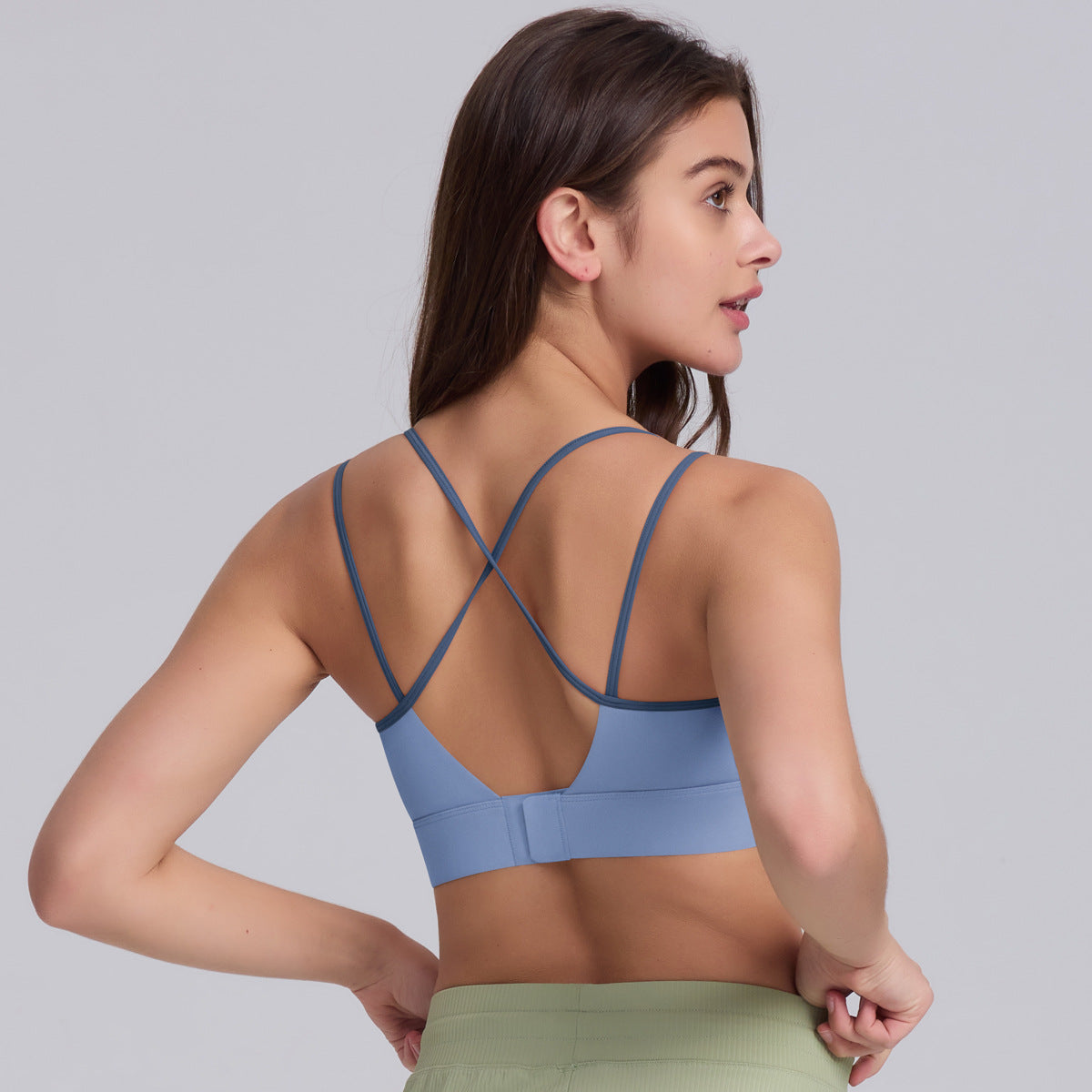 High Intensity Adjustable Strap Sports Bra with Integrated Design Shockproof Supportive and Yoga Top for Comfort and Style