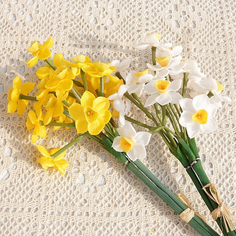 Realistic Faux Daffodil Flowers - Soft Touch Latex Daffodil Home Decor, Perfect for Weddings and Events