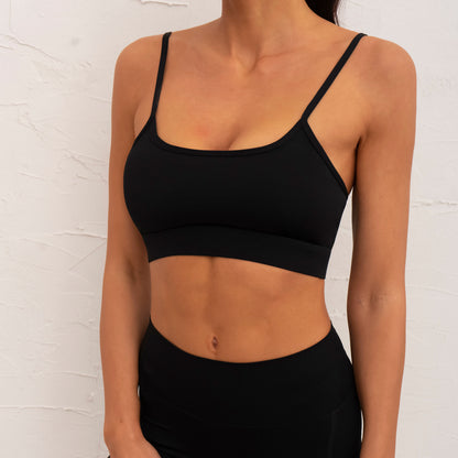 Strappy Sports Bra and Double Pocket Shorts Set for Yoga and Fitness Comfortable Breathable and Supportive Activewear for Enhanced Performance