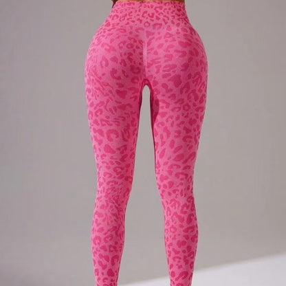 Seamless High Waisted Leopard Print Leggings for Women Butt Lifting Quick Dry Yoga Pants for Training Gym and Outdoor Workouts