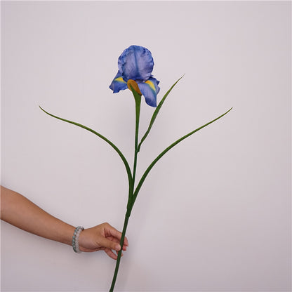 Stunning Artificial Purple Iris Flowers - Dreamy Alice-Inspired Rustic Decor for Home, Photography Props, and Wedding Floral Arrangements