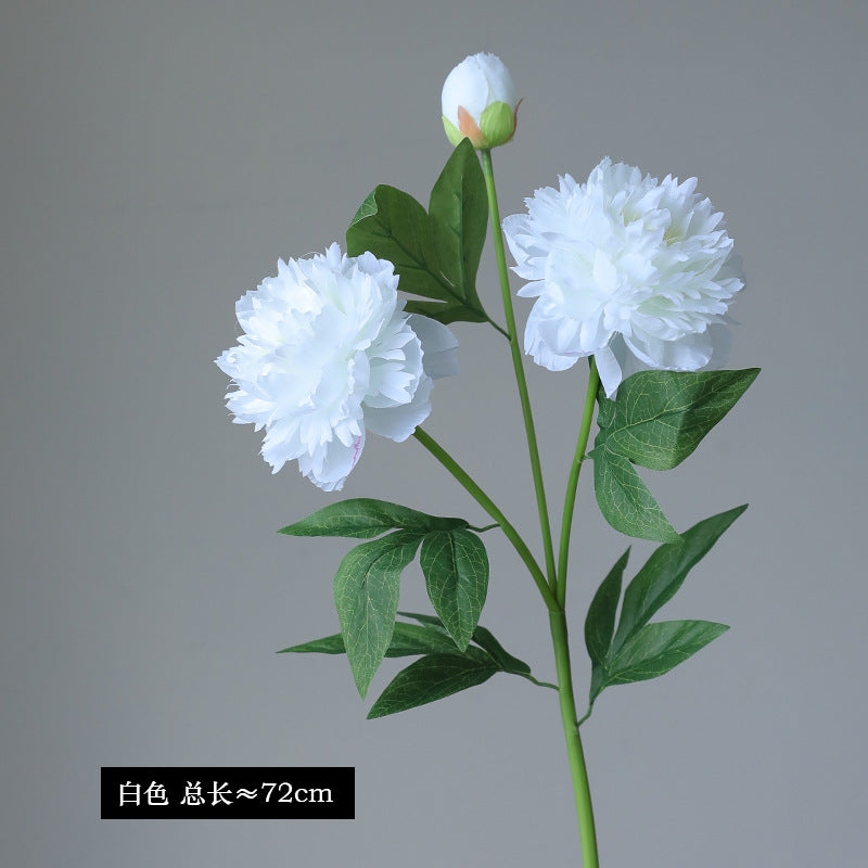 High-Quality Artificial Peony Flower Arrangement - Realistic Faux Lotus and Peony Floral Decor for Home Interiors and Model Rooms