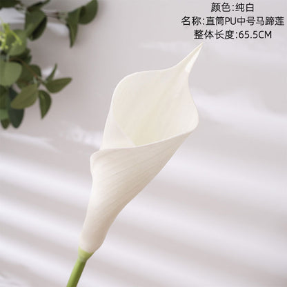 Stunning Green Plant Wedding Decor - Realistic Calla Lily Artificial Flowers for Ins-inspired Aesthetic - Perfect for Home Decor & Event Styling - Model MW01511Y