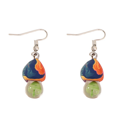 Stylish and Unique Garden-Inspired Soft Clay Mushroom Earrings - Adorable, Versatile Accessories for Women