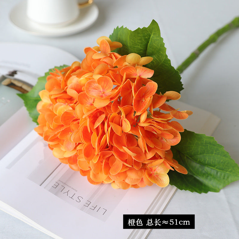 Lifelike Hydrangea Artificial Flower Bouquet for Weddings & Hotel Decor | Satin Feel, Moisture-Proof, Stunning Floral Arrangement Prop