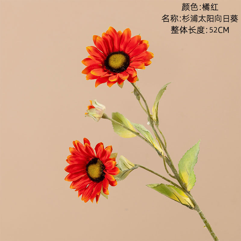 Realistic Sunflower Home Decor - Artificial Sugi Sunflower Arrangement for Weddings and Celebrations - Perfect for Year-Round Decoration (Model MW78003)