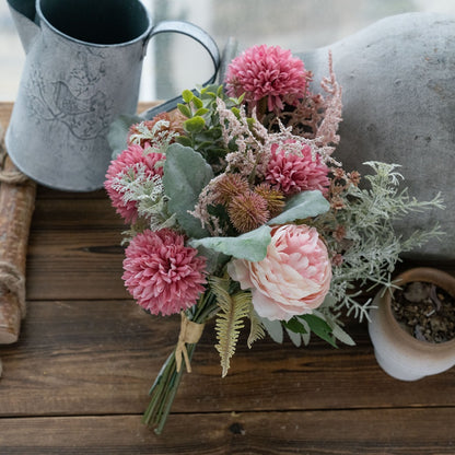 Elegant Dandelion-Inspired Faux Floral Bouquet for Weddings and Home Décor - Charming Wall Art and Handheld Flower Arrangement (CF01403)