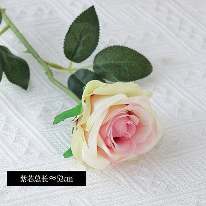 Stunning Single Silk Rose - Realistic Faux Flower for Outdoor Weddings, Valentine's Day Gifts, and Romantic Decor