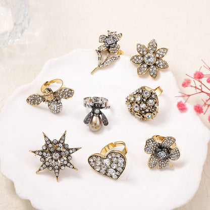 Chic Minimalist Alloy Ring with Nature-Inspired Design - Versatile Women's Jewelry for Every Occasion