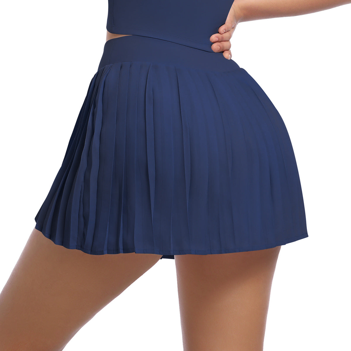 Casual Pleated Athletic Skirt with Built in Shorts Women's Anti Exposure Quick Dry Tennis Skirt with Pockets for Gym and Outdoor Workouts