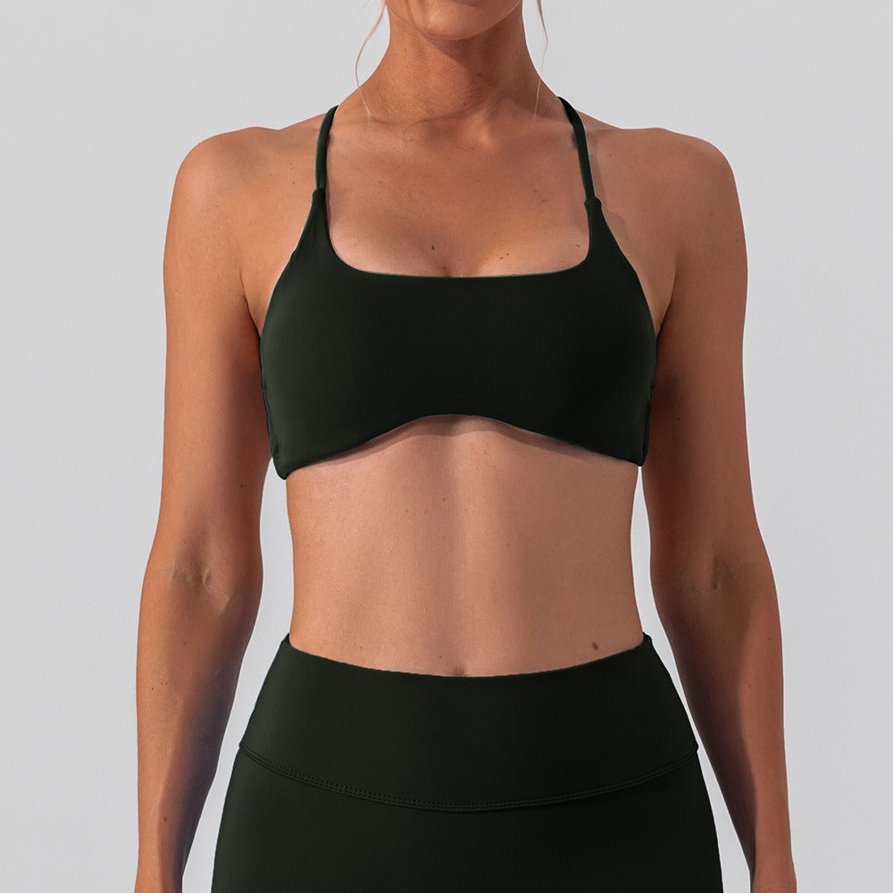 Women's Crossback Sports Bra Moisture Wicking Yoga and Running Top for Comfort and Support in Fitness