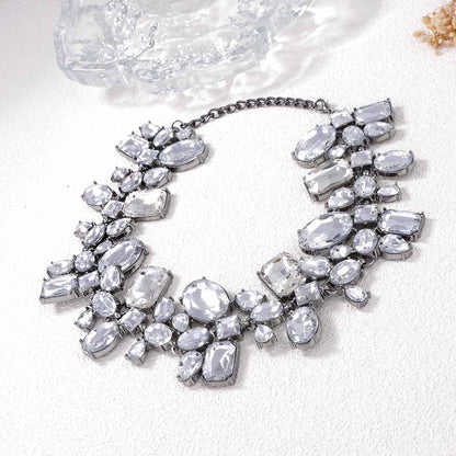 Stunning Irregular Geometric Rhinestone Choker Necklace – Luxurious, Statement-Making Crystal Accessory Perfect for Elegant Parties & Versatile Everyday Wear