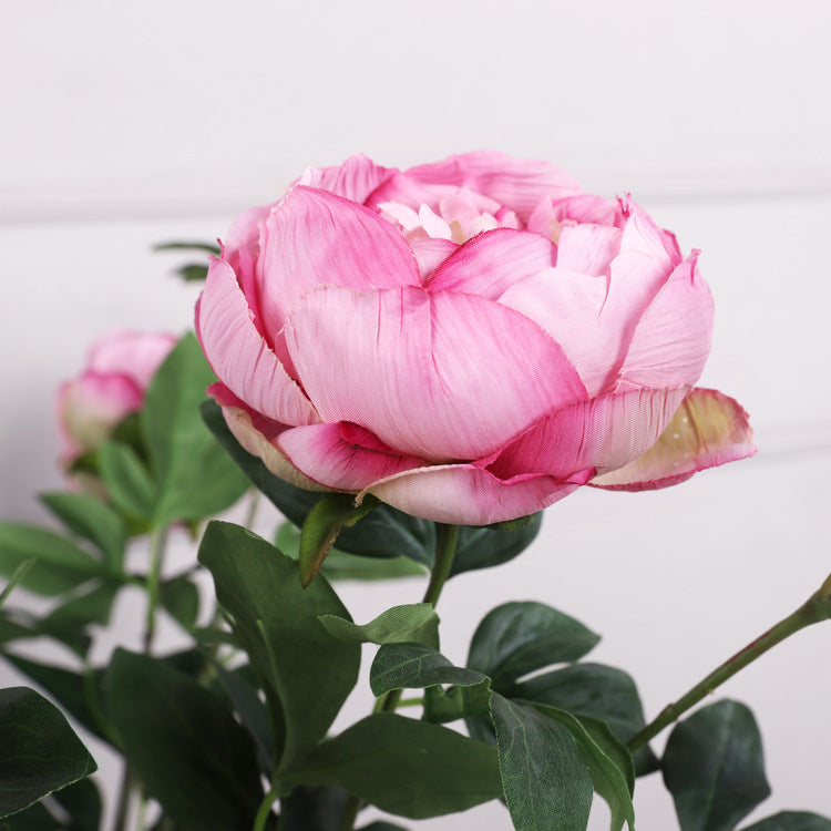 Realistic Single-Stem Artificial Peony Bouquet - Perfect for Weddings, Special Events, and Home Décor