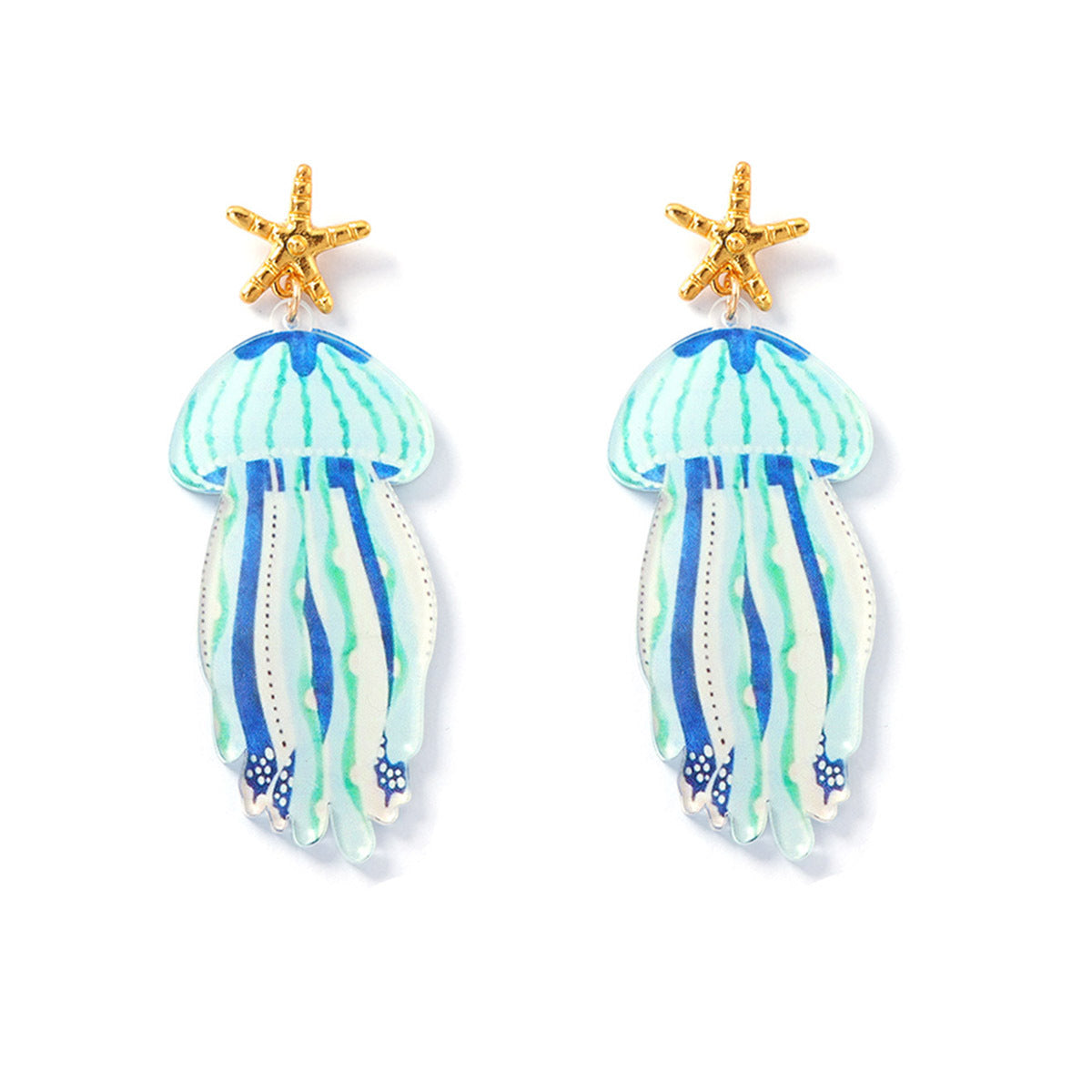 Stylish Acrylic Ocean-Inspired Earrings for Women - Unique Minimalist Design, Versatile for Any Outfit