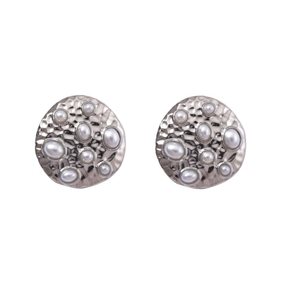 Elegant Minimalist Alloy Round Earrings for Women - Versatile, Chic & Perfect for Any Occasion