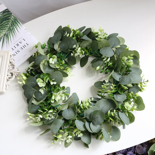 Stunning Nordic-Inspired Eucalyptus Floral Wreath - Perfect Decorative Door Accent for Home, Weddings, and Birthdays | Elegant Greenery for Year-Round Charm