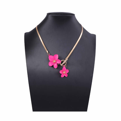Chic Fresh Fuchsia Flower Bracelet - Unique, Sweet, and Luxurious Summer Accessory for Trendy Young Women