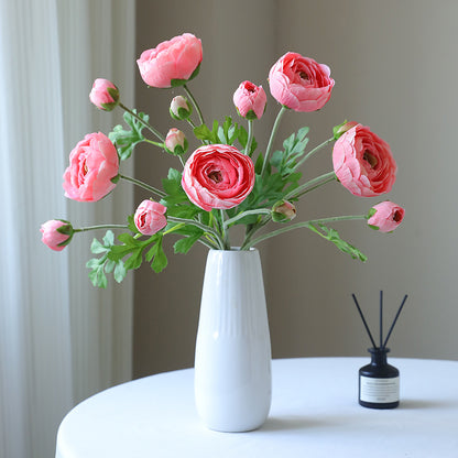 Realistic Velvet Peony Bouquet with 3 Flowers - Perfect for Photography Props, Home Decor, and Living Room Accent - Stylish Faux Floral Arrangement