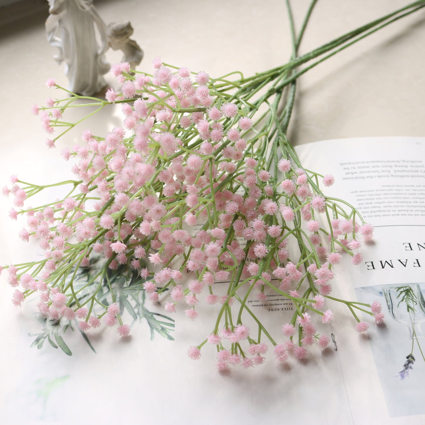 Realistic Baby's Breath Faux Flowers - Elegant Wedding and Home Décor Artificial Bouquet for Timeless Decoration