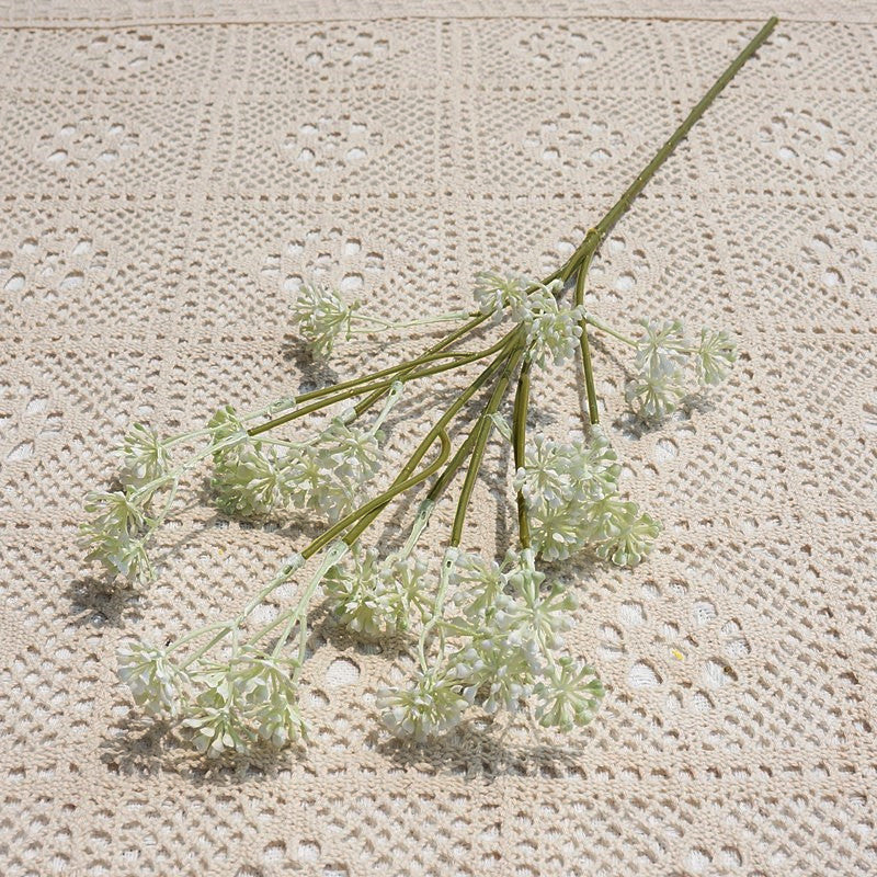 Lifelike Faux Fennel Flower Branches - Versatile Plastic Home Decor for Weddings, Rustic Touches, and Seasonal Arrangements