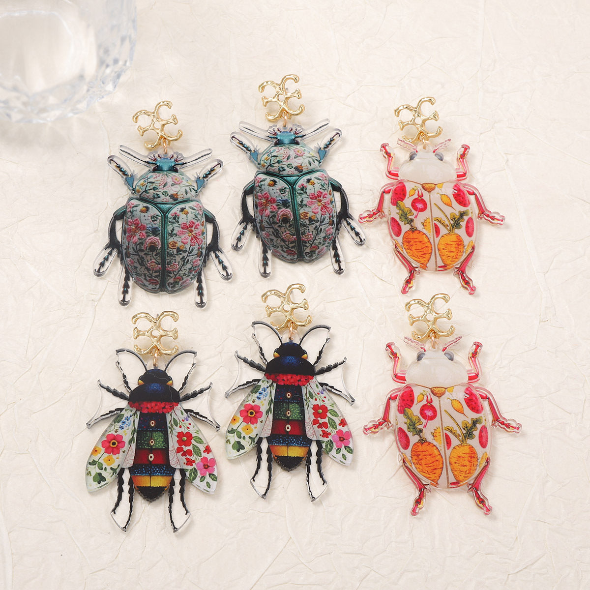 Exquisite Statement Acrylic Insect Earrings - Unique Design, Versatile Style for Nature-Inspired Women