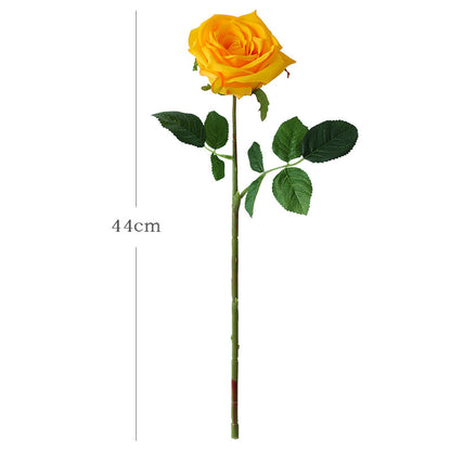 Elegant Single-Stem Rose with Moisture-Enhancing Touch - Perfect for Nordic Home Décor & Coffee Table Decoration