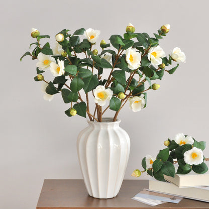 Realistic Camellia Artificial Flowers for Home Decor – Perfect for Living Room Arrangement, Wedding Decorations, and Photography Backdrops