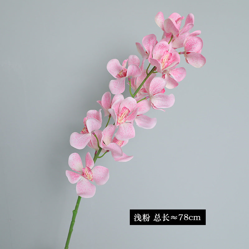 Realistic Phalaenopsis Orchid Silk Flower - Single Stem Elegant Indoor Décor for Living Rooms, Photography Props, and Home Styling