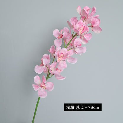 Realistic Phalaenopsis Orchid Silk Flower - Single Stem Elegant Indoor Décor for Living Rooms, Photography Props, and Home Styling