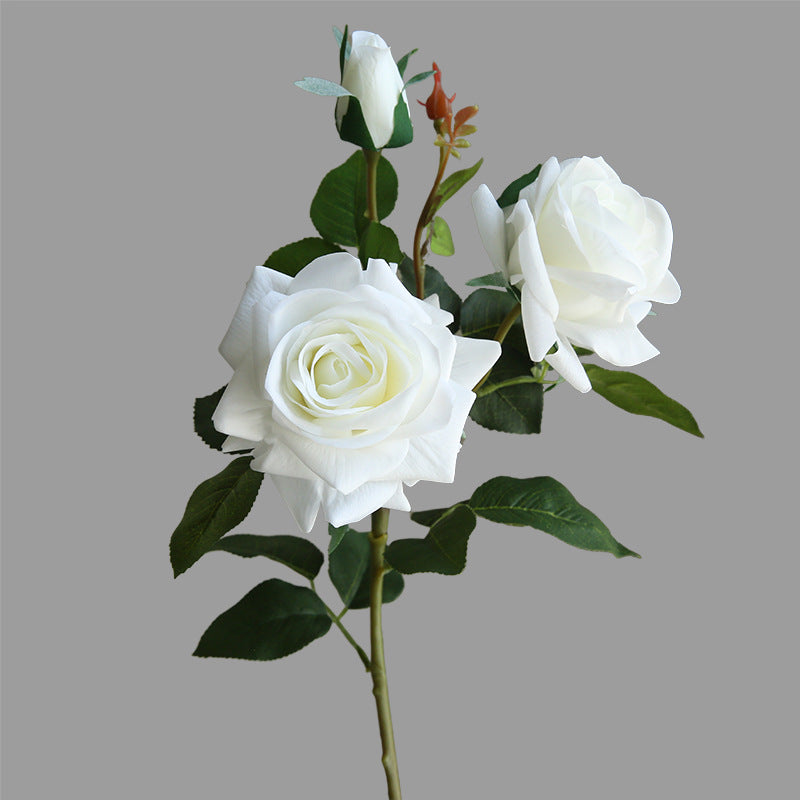 Lifelike Handfeel Moisturizing Happy Rose - Elegant Modern Home Décor for Living Room, Luxurious Floral Arrangement for Hallway and Photography Prop