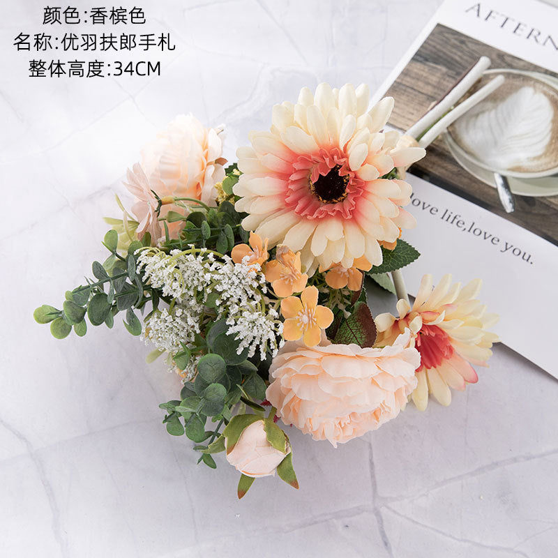 Beautiful Realistic Floral Bouquet for Home Decoration - Perfect Wedding Handheld Flower Arrangement & Wall Décor – CF01183