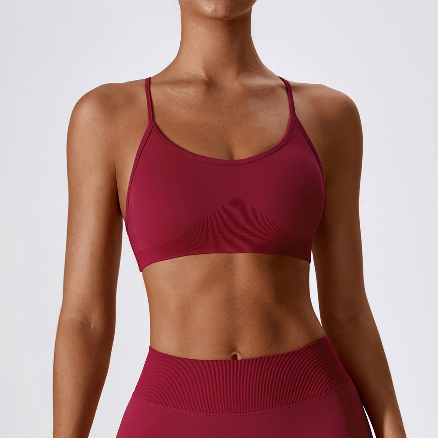 Seamless Quick Dry Yoga Sports Bra for Comfort for Running Gym and Fitness Training Back Design for Enhanced Support Model 7137