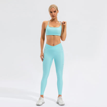 Women's Yoga and Running Activewear Set High Performance Quick Dry Sports Bra and Leggings for Comfort and Flexibility