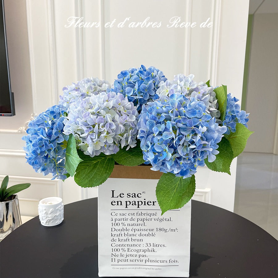 Luxury Silk Hydrangea Bouquet – Elegant, Realistic Floral Arrangement for Weddings, Home Décor, and Special Occasions